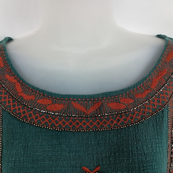 INDIGO THREAD Beautiful Embroidered Southwestern Patchwork Dress(#1,283) - Picture 3 of 9